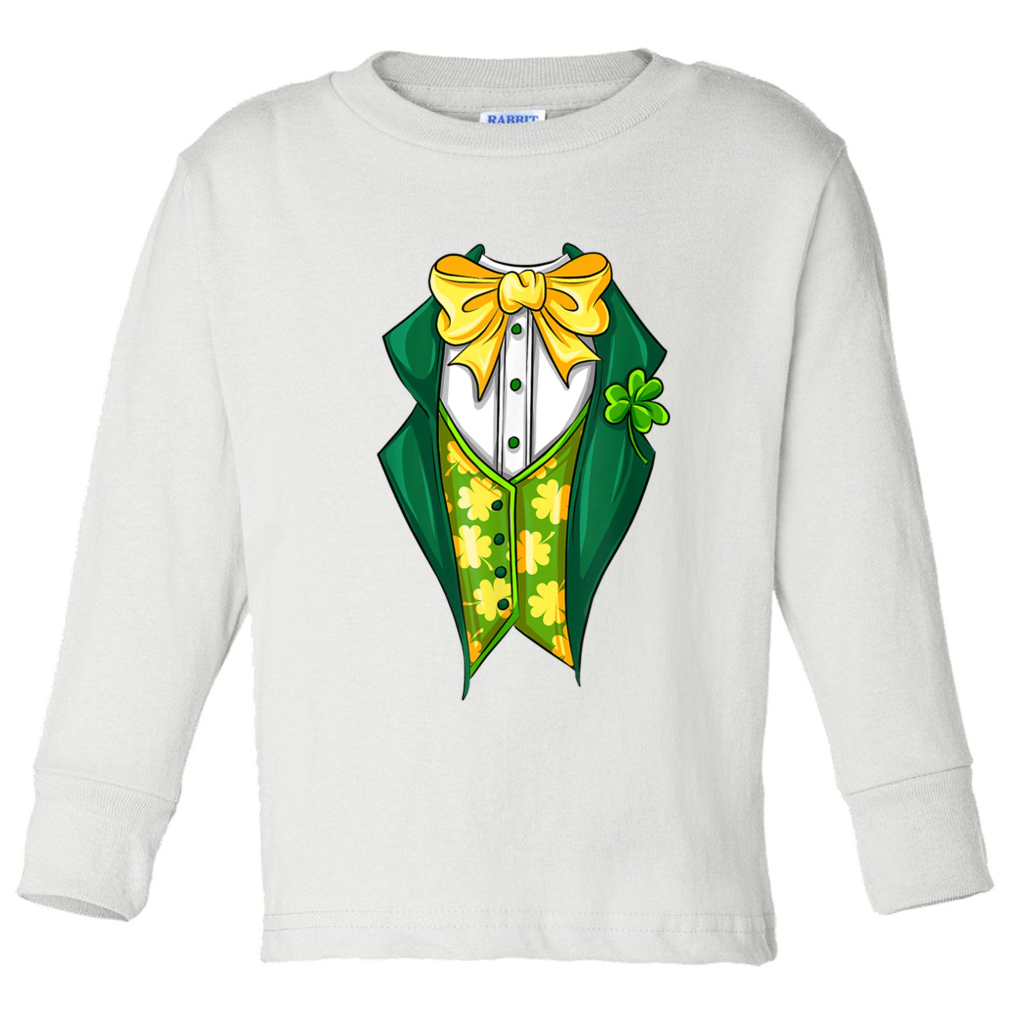 St Patrick's Day Tuxedo Toddler Long Sleeve Shirt