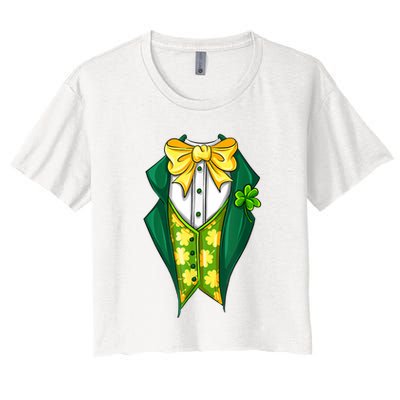 St Patrick's Day Tuxedo Crop Top