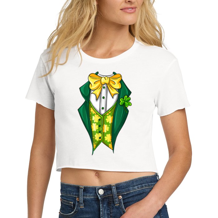 St Patrick's Day Tuxedo Crop Top