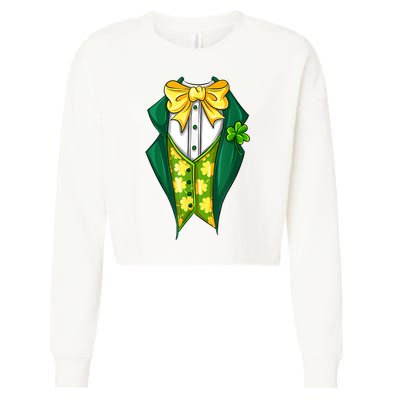 St Patrick's Day Tuxedo Cropped Pullover Crew