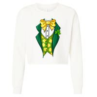 St Patrick's Day Tuxedo Cropped Pullover Crew