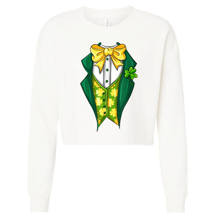 St Patrick's Day Tuxedo Cropped Pullover Crew