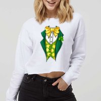 St Patrick's Day Tuxedo Cropped Pullover Crew
