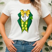 St Patrick's Day Tuxedo Womens T-Shirt
