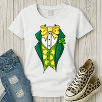 St Patrick's Day Tuxedo Womens T-Shirt