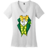 St Patrick's Day Tuxedo Women's V-Neck T-Shirt