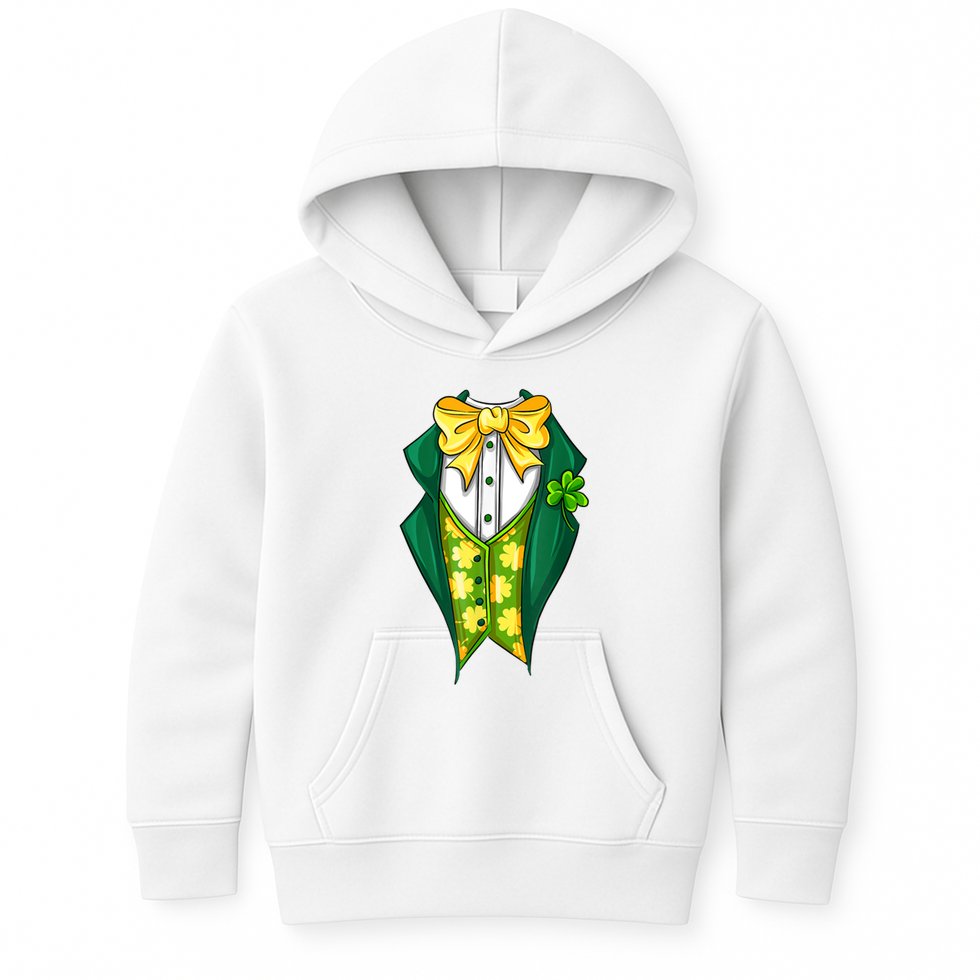 St Patrick's Day Tuxedo Kids Hoodie