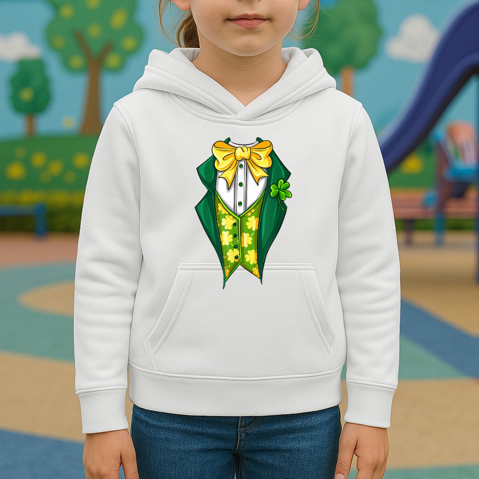 St Patrick's Day Tuxedo Kids Hoodie