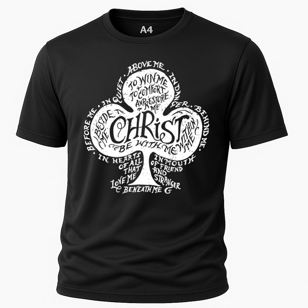 Saint Patrick's Day Breastplate Prayer Catholic Green Gift Cooling Performance Crew T-Shirt