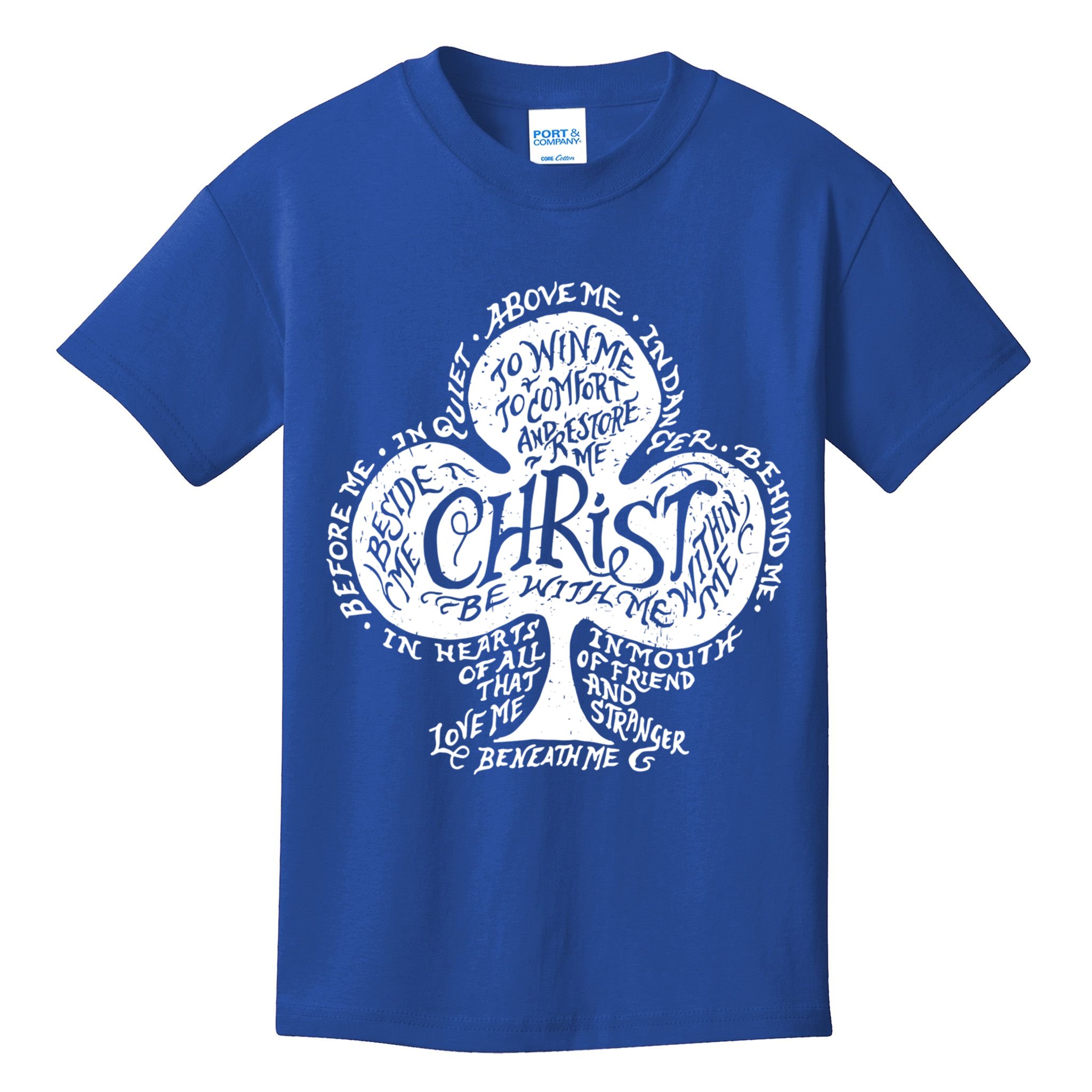 Saint Patrick's Day Breastplate Prayer Catholic Green Gift Kids T-Shirt