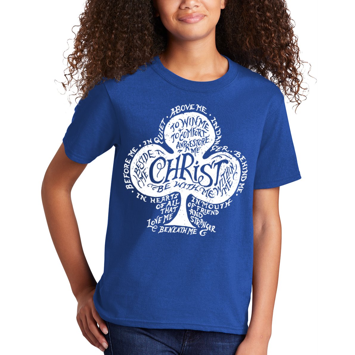 Saint Patrick's Day Breastplate Prayer Catholic Green Gift Kids T-Shirt