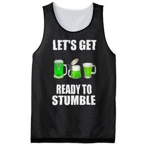 Saint Patrick's Day Lets Get Ready To Stumble Mesh Reversible Basketball Jersey Tank