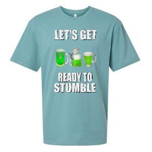 Saint Patrick's Day Lets Get Ready To Stumble Sueded Cloud Jersey T-Shirt