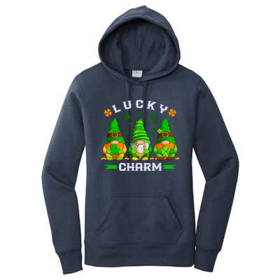 St Patricks Day Lucky Gnomes Gift Women's Pullover Hoodie