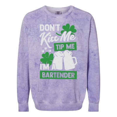 St Patrick's Day Bartender Gift Colorblast Crewneck Sweatshirt