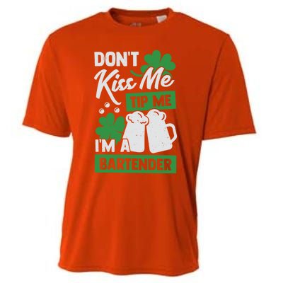 St Patrick's Day Bartender Gift Cooling Performance Crew T-Shirt