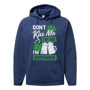 St Patrick's Day Bartender Gift Performance Fleece Hoodie