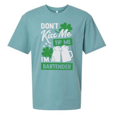 St Patrick's Day Bartender Gift Sueded Cloud Jersey T-Shirt