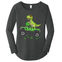 St Patricks day boys  Toddler dinosaur Monster turck trex Women's Perfect Tri Tunic Long Sleeve Shirt