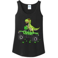 St Patricks day boys  Toddler dinosaur Monster turck trex Ladies Essential Tank