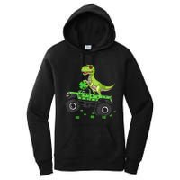 St Patricks day boys  Toddler dinosaur Monster turck trex Women's Pullover Hoodie