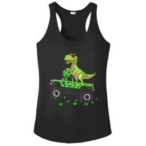 St Patricks day boys  Toddler dinosaur Monster turck trex Ladies PosiCharge Competitor Racerback Tank