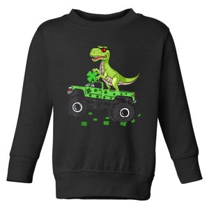 St Patricks day boys  Toddler dinosaur Monster turck trex Toddler Sweatshirt