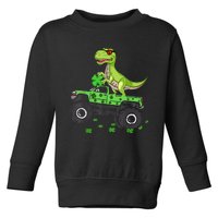 St Patricks day boys  Toddler dinosaur Monster turck trex Toddler Sweatshirt