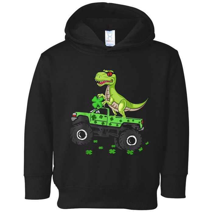 St Patricks day boys  Toddler dinosaur Monster turck trex Toddler Hoodie