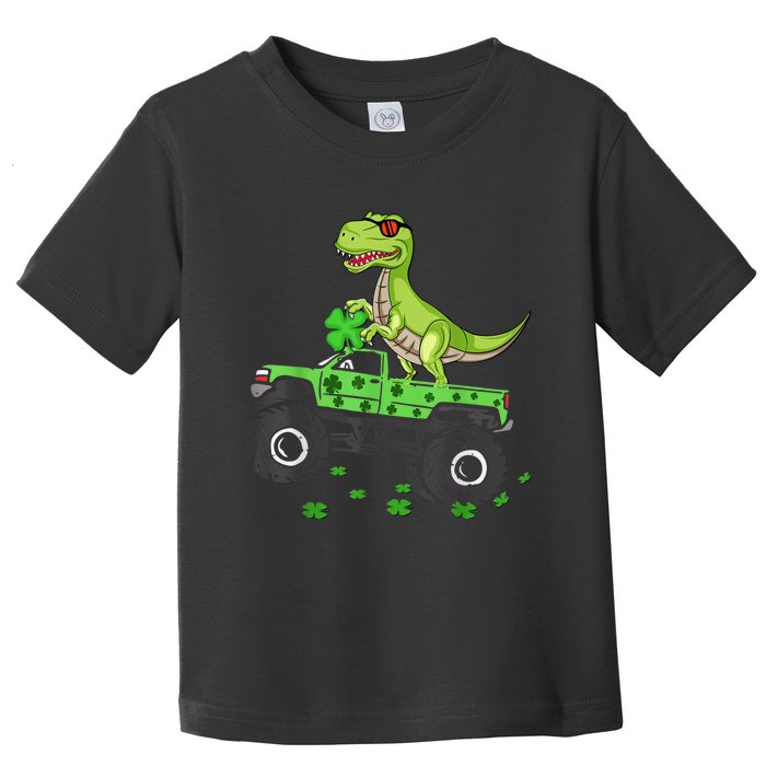 St Patricks day boys  Toddler dinosaur Monster turck trex Toddler T-Shirt