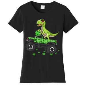 St Patricks day boys  Toddler dinosaur Monster turck trex Women's T-Shirt