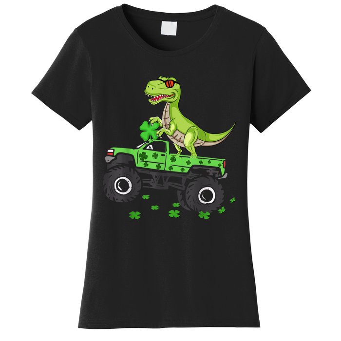 St Patricks day boys  Toddler dinosaur Monster turck trex Women's T-Shirt