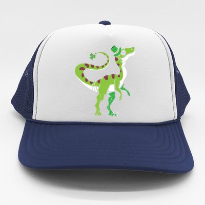 Saint Patrick's Day Irish Shenanigan Dinosaur Lover Dino Gift Trucker Hat