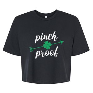 Saint Patrick's Day Pinch Proof Paddy's Day March 17 Design Bella+Canvas Jersey Crop Tee