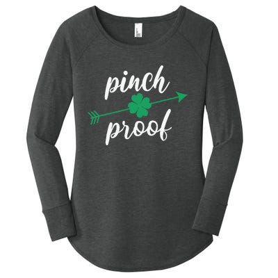 Saint Patrick's Day Pinch Proof Paddy's Day March 17 Design Women's Perfect Tri Tunic Long Sleeve Shirt