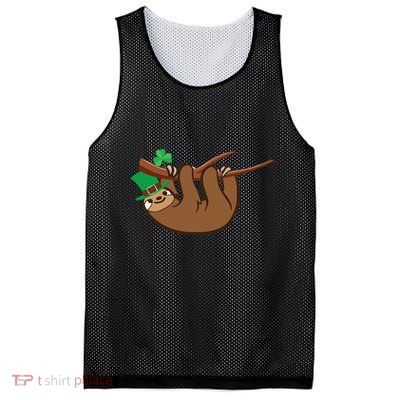 Saint Patrick's Day For Sloth Lovers Wo& Mesh Reversible Basketball Jersey Tank
