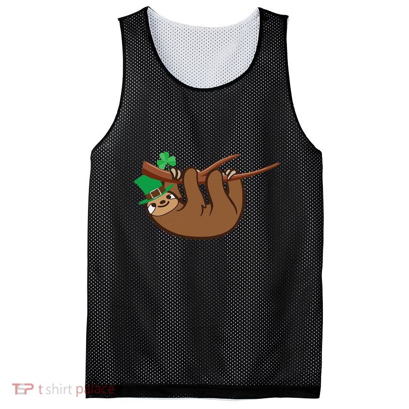 Saint Patrick's Day For Sloth Lovers Wo& Mesh Reversible Basketball Jersey Tank