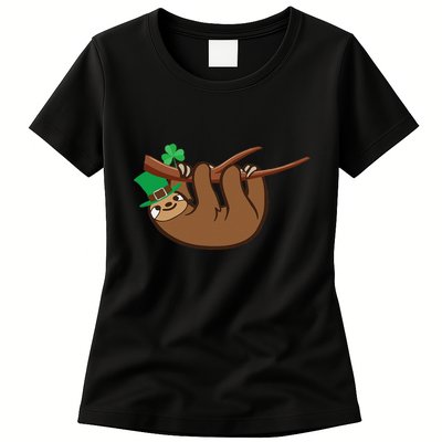 Saint Patrick's Day For Sloth Lovers Wo& Womens T-Shirt