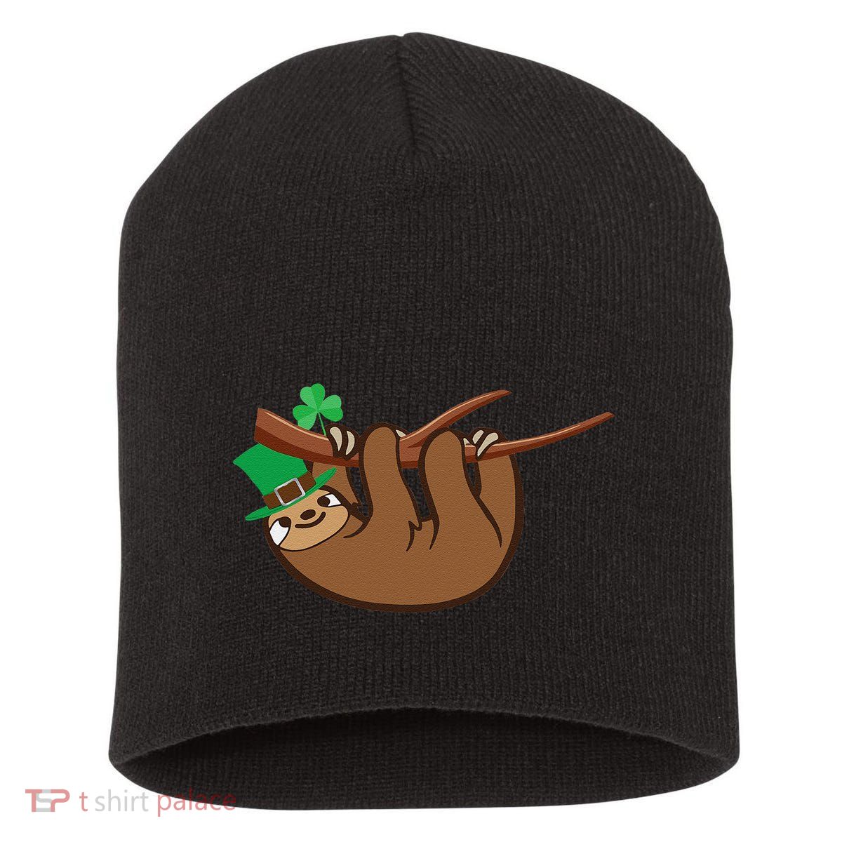Saint Patrick's Day For Sloth Lovers Wo& Short Acrylic Beanie