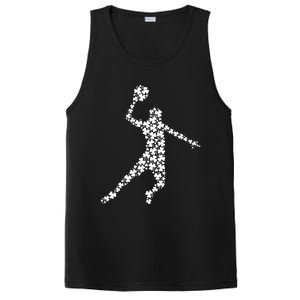 St Patricks Day Basketball Player Irish Clover Cool Gift PosiCharge Competitor Tank