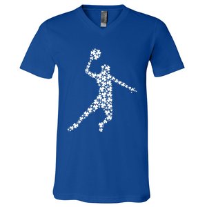 St Patricks Day Basketball Player Irish Clover Cool Gift V-Neck T-Shirt