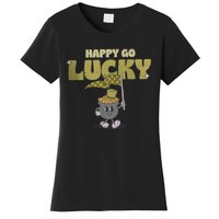 St Patrick's Day Happy Happy Go Lucky Retro Women's T-Shirt