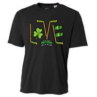 St Patricks Day Love Ice Hockey Saint Paddys Cooling Performance Crew T-Shirt