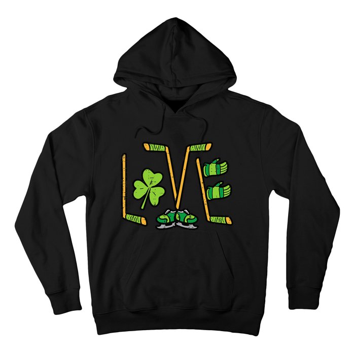 St Patricks Day Love Ice Hockey Saint Paddys Hoodie