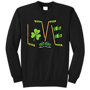 St Patricks Day Love Ice Hockey Saint Paddys Sweatshirt