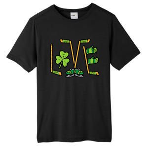 St Patricks Day Love Ice Hockey Saint Paddys Tall Fusion ChromaSoft Performance T-Shirt