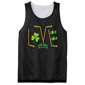 St Patricks Day Love Ice Hockey Saint Paddys Mesh Reversible Basketball Jersey Tank