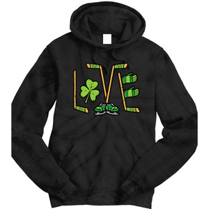 St Patricks Day Love Ice Hockey Saint Paddys Tie Dye Hoodie