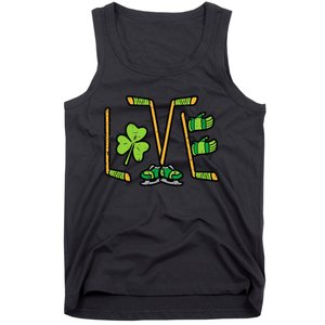 St Patricks Day Love Ice Hockey Saint Paddys Tank Top