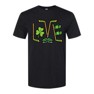 St Patricks Day Love Ice Hockey Saint Paddys Softstyle CVC T-Shirt